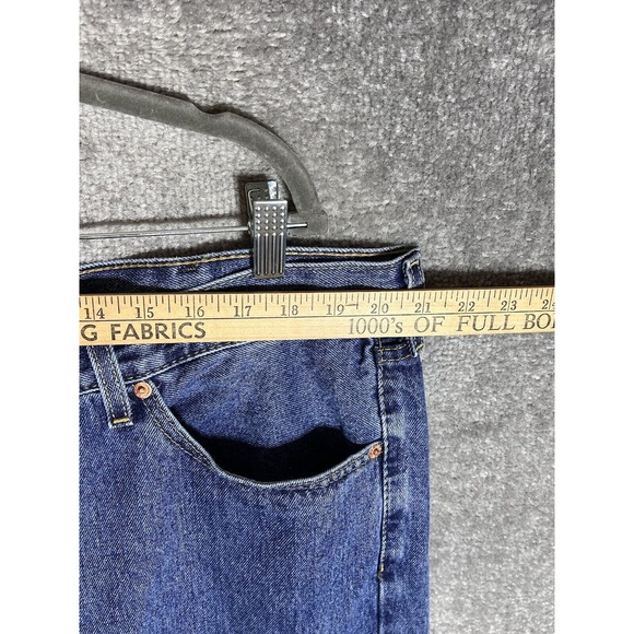 Levis 505 Jeans Mens Size 42x29 Straight Leg Blue Denim Cotton Pockets - Picture 7 of 10